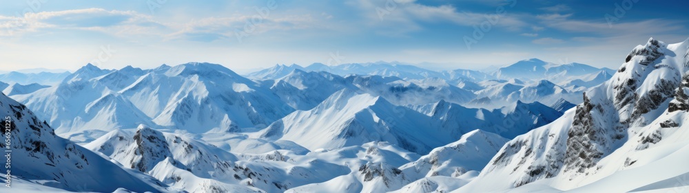 winter mountain landscape. snow covered mountains in winter	
