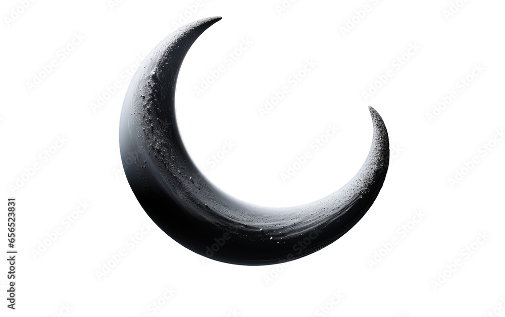 Attractive Luna Moon in Black and White on White Transparent Background. Attractive Luna Moon in Black and White on White Transparent Background.