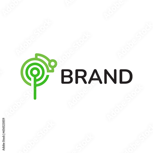 chameleon candy minimalist logo