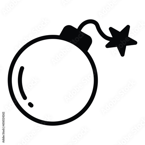 Bomb, explosion icon. Explosive device operation concept. Security icon