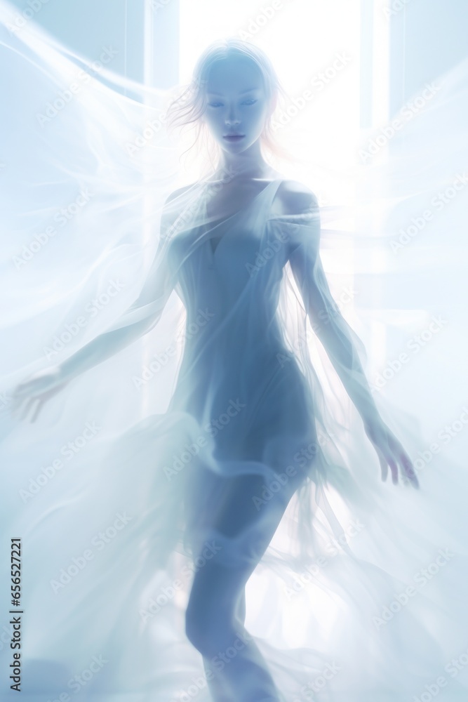 Fototapeta premium Blurred shadows of dancing girl