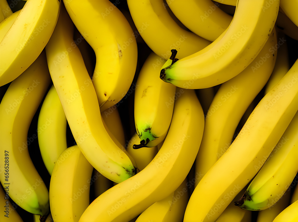 Realistic bananas closeup neutral palette warm lighting