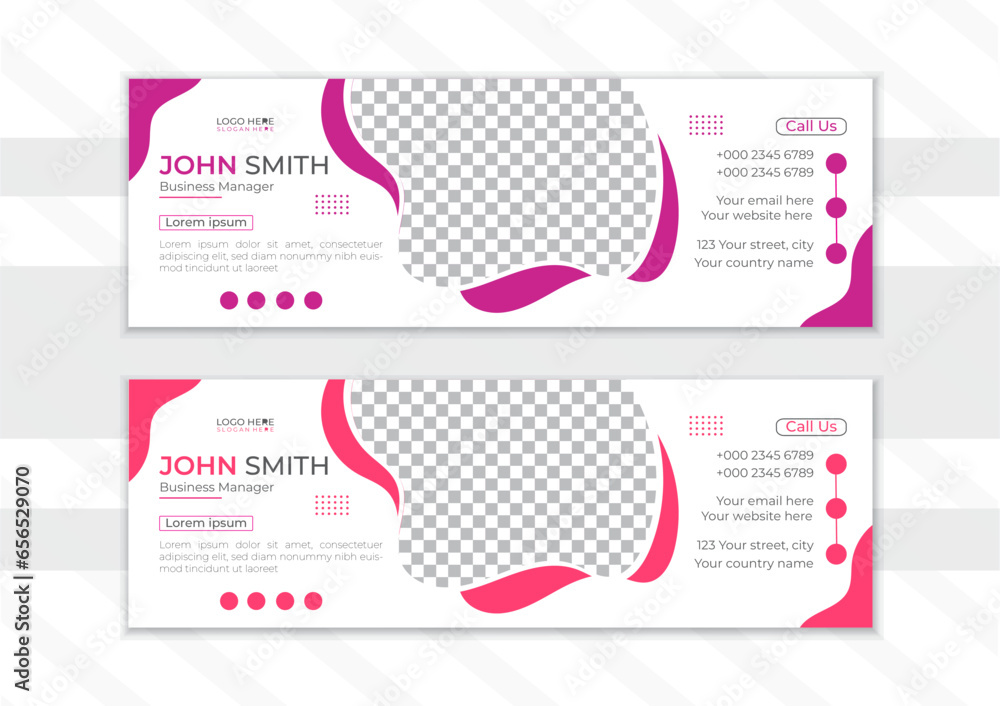 E mail signature template, business and corporate design template E mail signature template, business and corporate design template