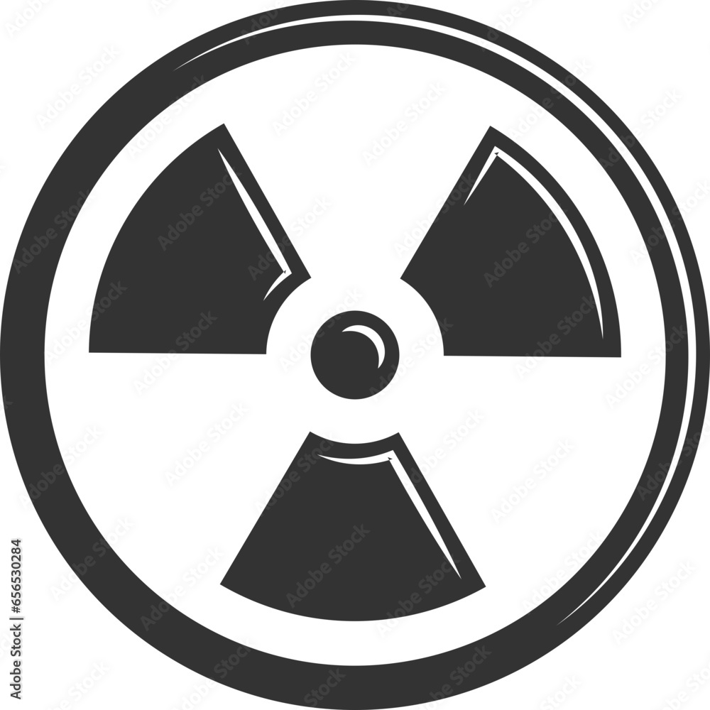 Radiation icon vector. Warning radioactive sign danger symbol. Radiation icon vector. Warning radioactive sign danger symbol.