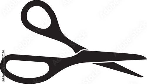 Scissors icon vector design. Cut out tool for paper or tailor work.