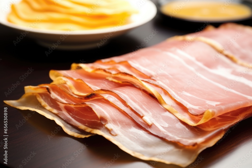 close-up of shiny peking duck skin