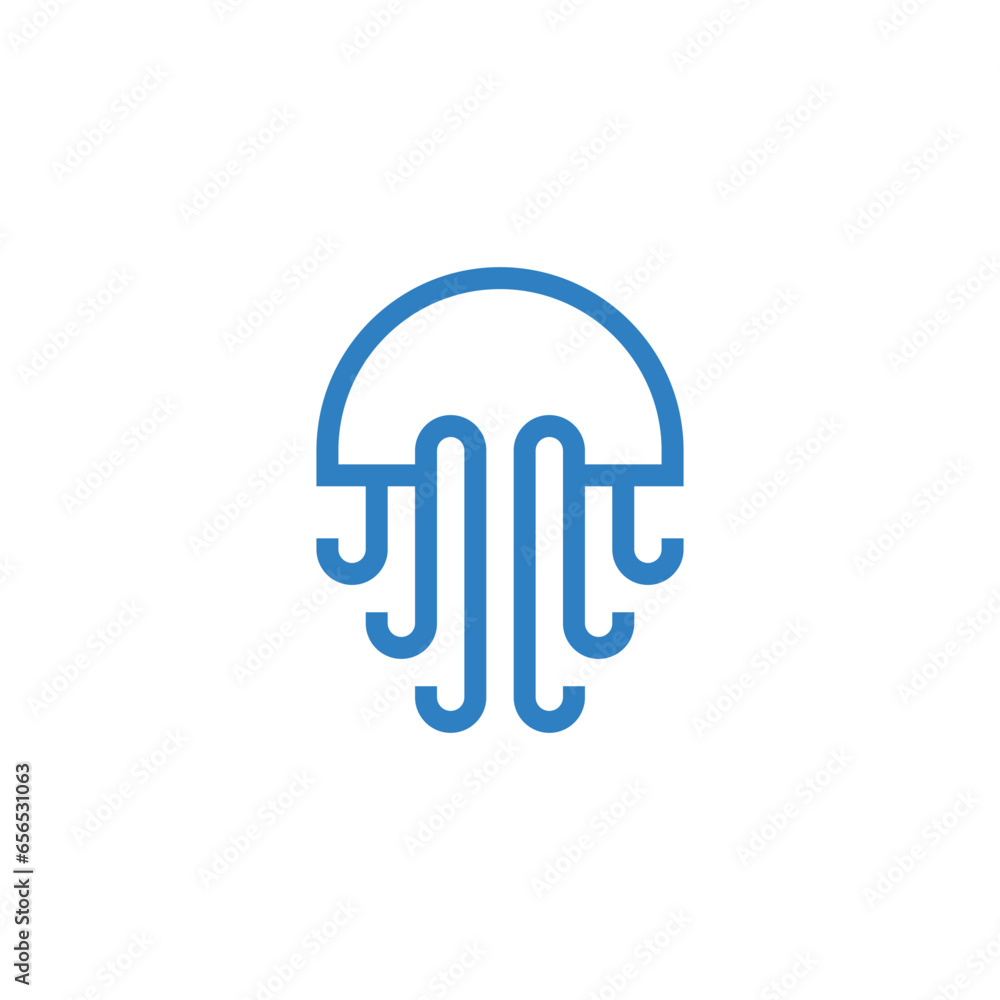 abstract modern jellyfish medusa geometric logo ideas abstract modern jellyfish medusa geometric logo ideas