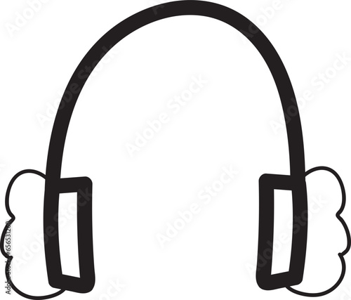 winter ear muffs outline