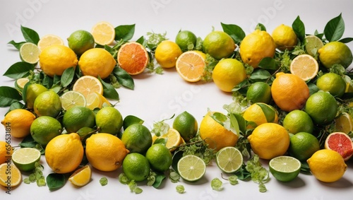 frame made of citrus fruits