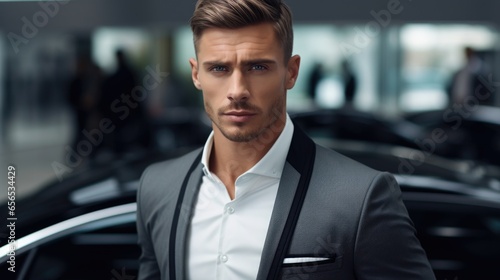 Wallpaper Mural Photo of a handsome business man in a stylish business suit Torontodigital.ca