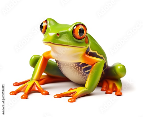 Frog on a white background. Isolated. 3D image. © Gorilla Studio