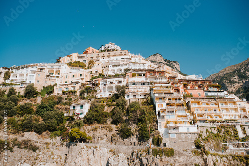 Positano, Włochy, IT, Italia, wybrzeże, brzeg, woda, morze, fale, morski, wybrzeze, italia, podróż, miasteczko, krajobraz, port, lato, amalfi, europa, tourismus