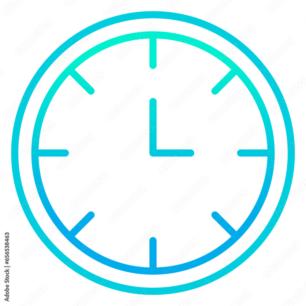 Outline gradient Time icon Outline gradient Time icon