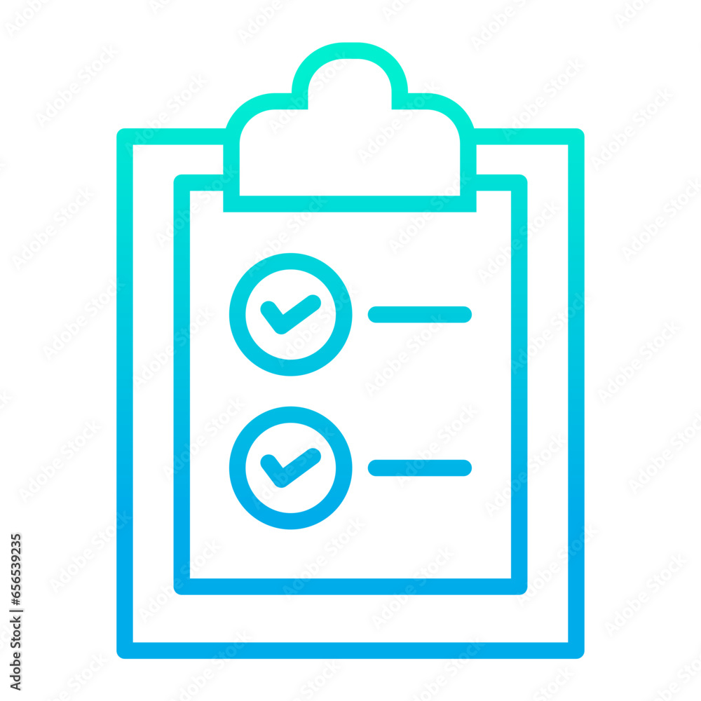 Outline gradient Document Clipboard icon Outline gradient Document Clipboard icon