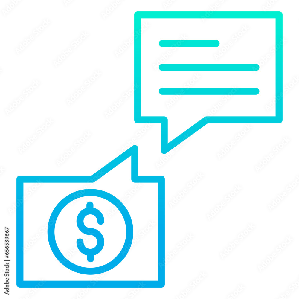 Outline gradient Real Estate Chat icon Outline gradient Real Estate Chat icon