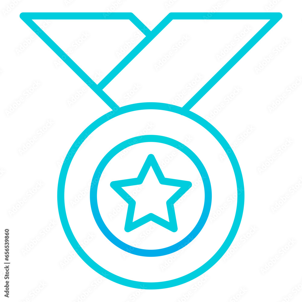 Outline gradient Medal icon