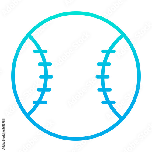 Outline gradient Baseball icon