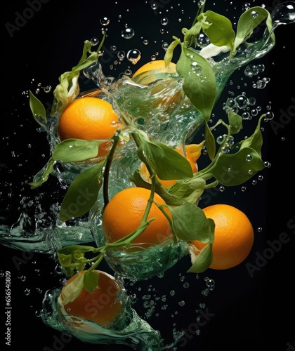 Oranges fall into the water