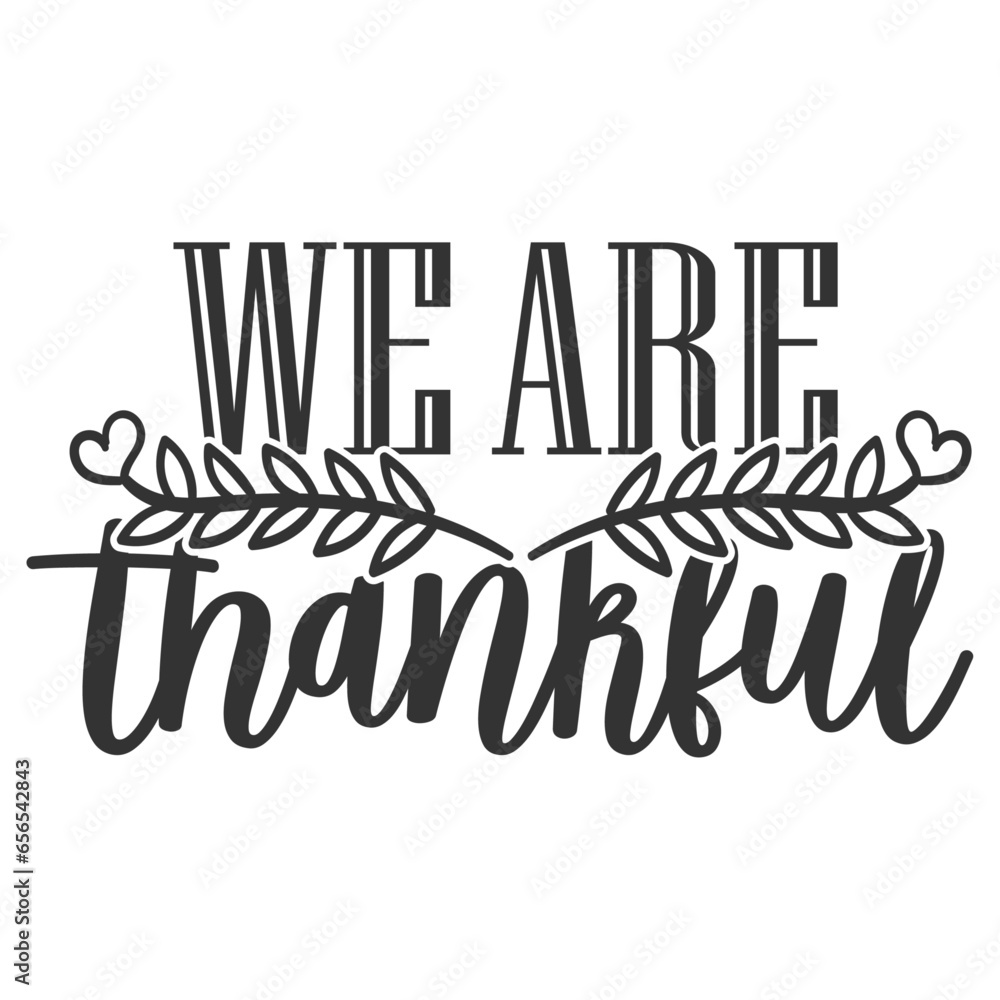We Are Thankful - Fall Illustration