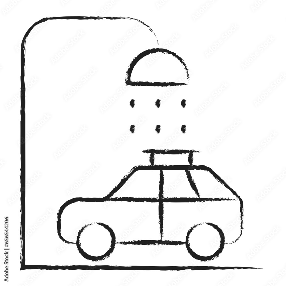 Obraz premium Hand drawn Car washing icon