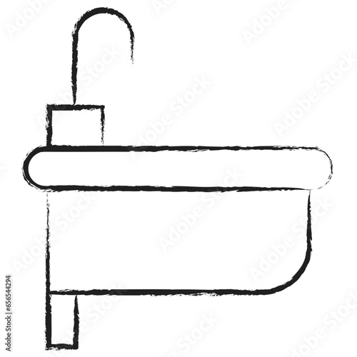 Hand drawn Washbasin icon