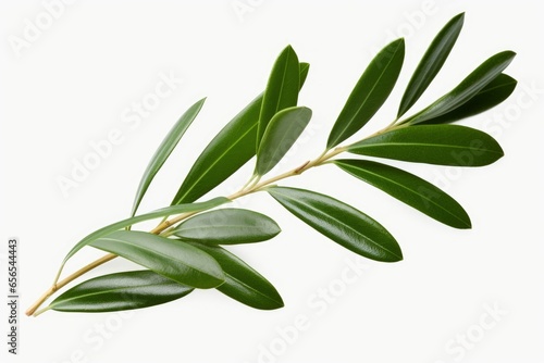 olive branch green white background, Generative AI © Kevin