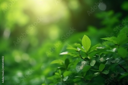 Blurry green natural background. Generative AI