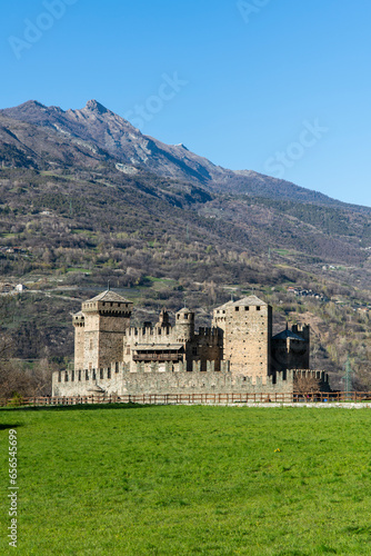 The beautiful castle of Fénis Aosta Valley Italy