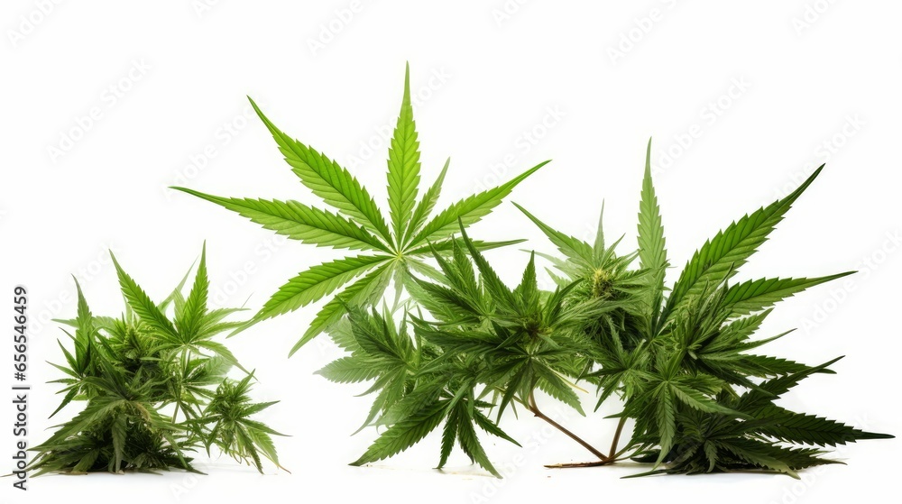 marijuana on white background, Generative AI marijuana on white background, Generative AI