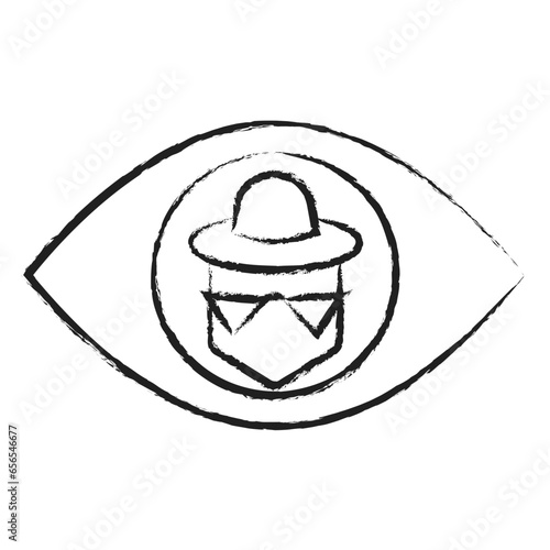 Hand drawn View Hacker icon