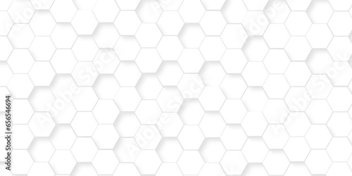 Abstract background with hexagon and white Hexagonal Background. Luxury White Pattern. Vector Illustration. 3D Futuristic abstract honeycomb mosaic white background. geometric mesh cell texture.