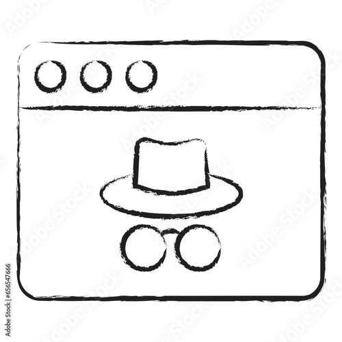 Hand drawn Browser Spy icon