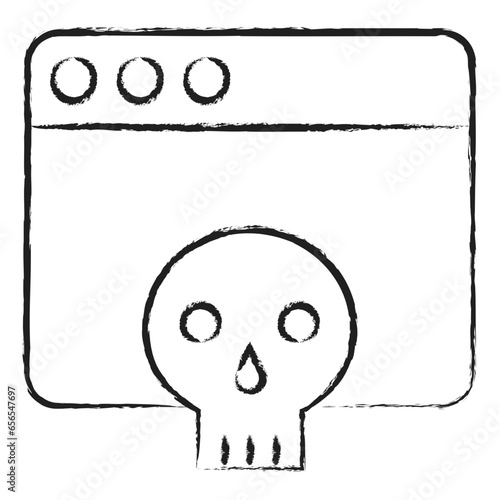 Hand drawn Browser Hacker icon