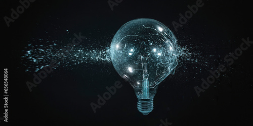 large filament bulb shatters photo