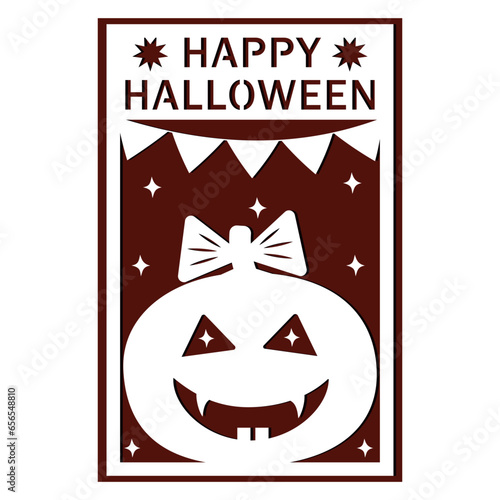 A Halloween greeting card. Vector illustration in honor of Halloween with a pumpkin. Design of flyer templates, banners, posters.