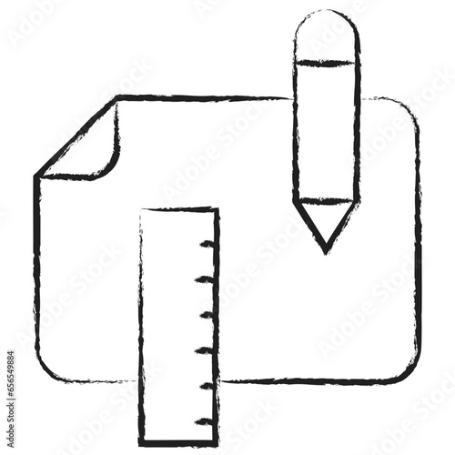 Hand drawn Stationary file icon