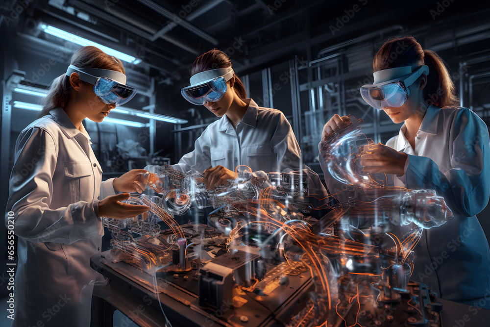Fototapeta premium Industrial Metaverse 