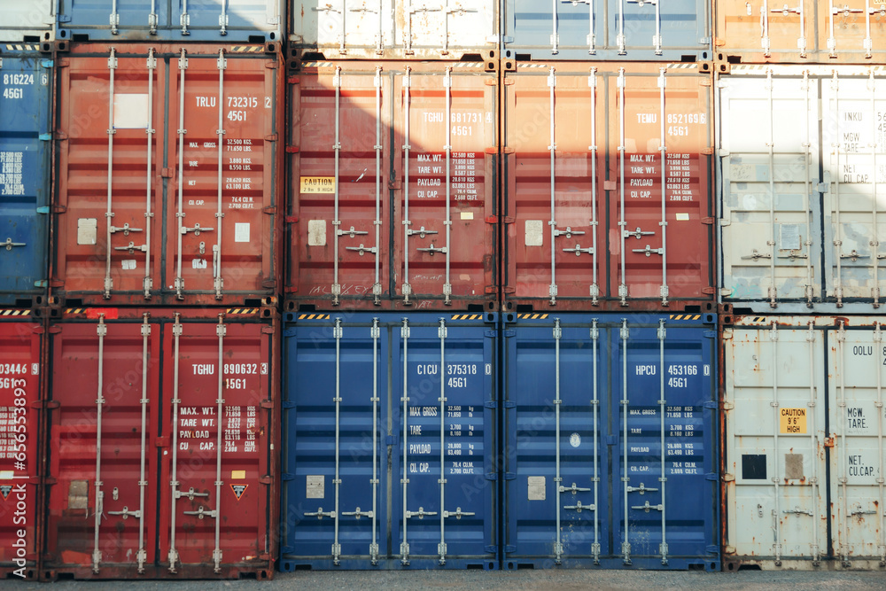 Shipping Containers background in terminal