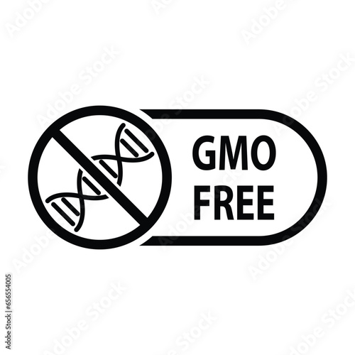 gmo free icon organic food sign