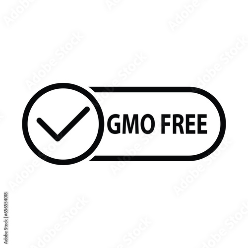 gmo free icon organic food sign