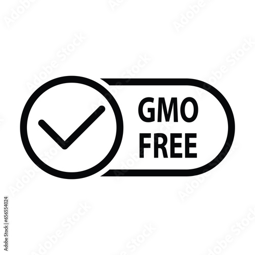 gmo free icon organic food sign