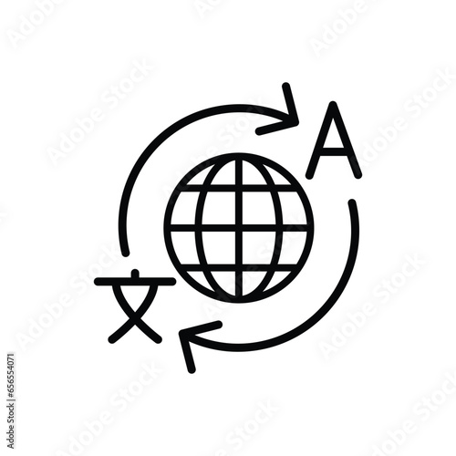 Language translation icon vector, change language icon 