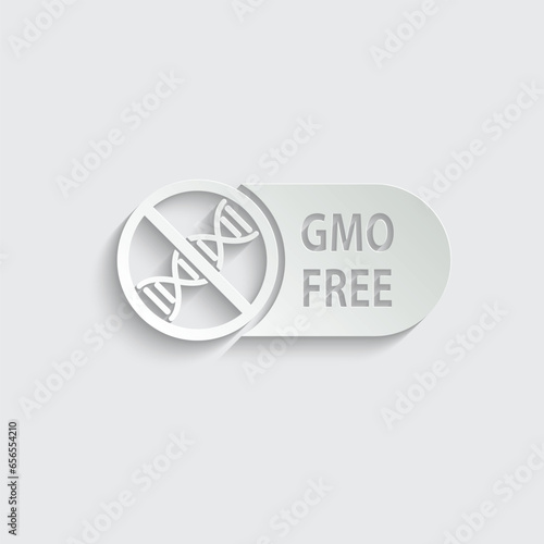 gmo free icon organic food sign