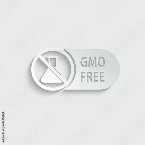 gmo free icon organic food sign