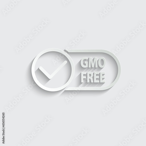 gmo free icon organic food sign