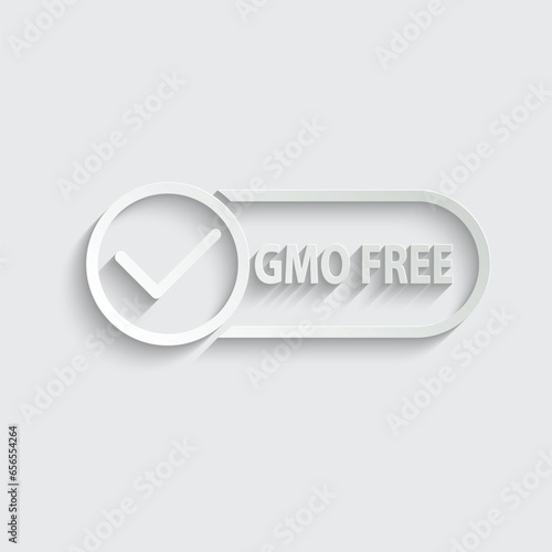 gmo free icon organic food sign