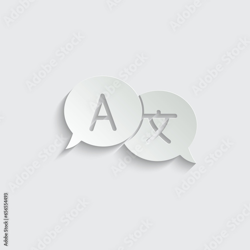 Language translation icon vector, change language icon 