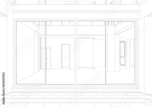 3D illustration of residential project