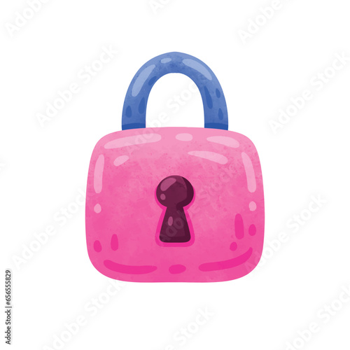 Padlock or portable locks isolated on white background, padlocks vector illustration
