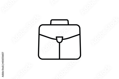 Briefcase Icon. Icon related to Business. Suitable for web site design, app, UI, user interfaces. Line icon style. Simple vector design editable